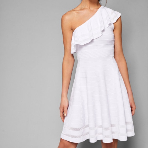 Ted Baker Dresses & Skirts - Ted Baker Streena Skater One Shoulder Ruffle Dress